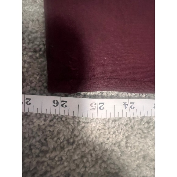 LOFT Pull On Knit Pants XS Extra Small Maroon Casual Athleisure - Picture 6 of 6